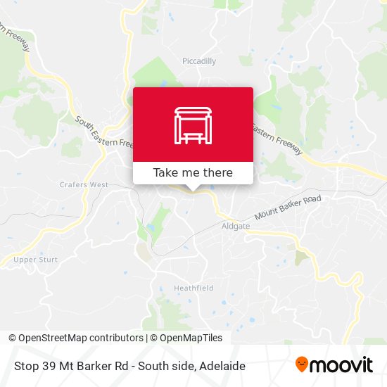 Mapa Stop 39 Mt Barker Rd - South side