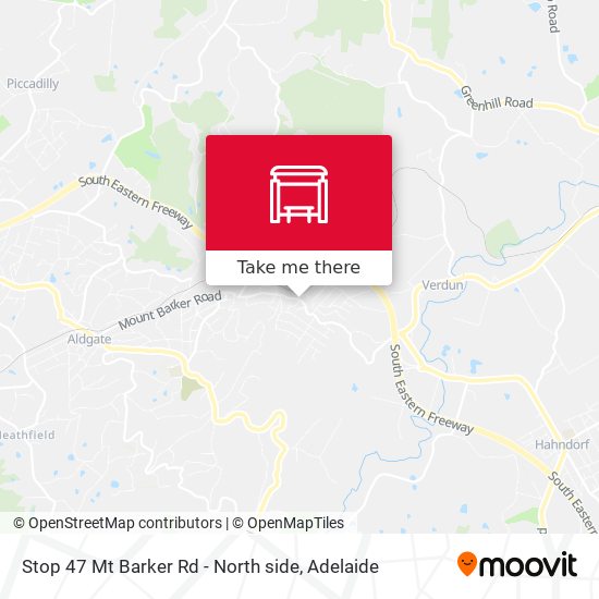 Stop 47 Mt Barker Rd - North side map