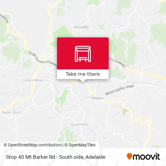 Mapa Stop 40 Mt Barker Rd - South side