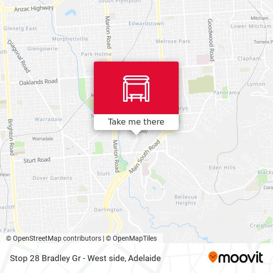 Stop 28 Bradley Gr - West side map