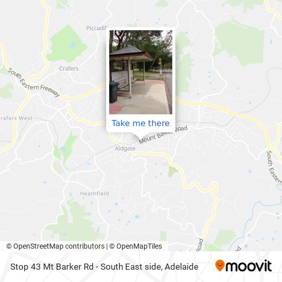 Stop 43 Mt Barker Rd - South East side map