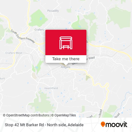 Stop 42 Mt Barker Rd - North side map