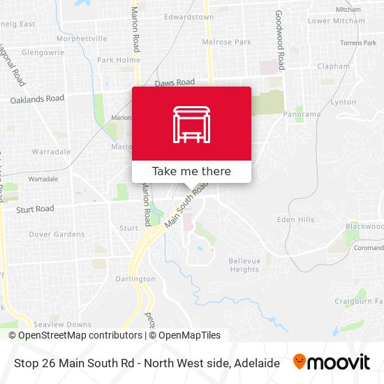 Stop 26 Main South Rd - North West side map