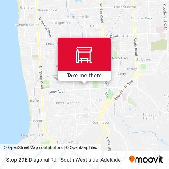 Stop 29E Diagonal Rd - South West side map