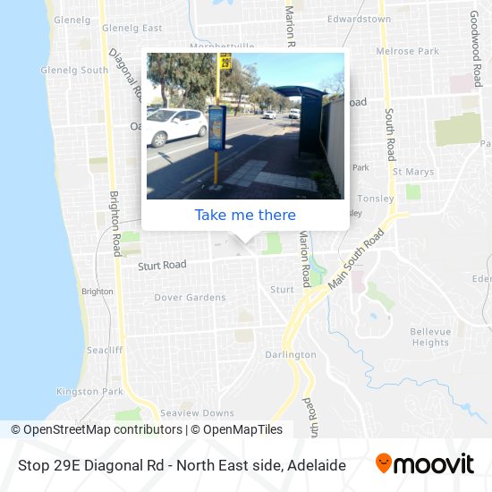 Stop 29E Diagonal Rd - North East side map