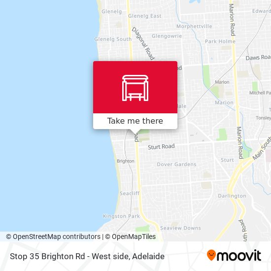 Mapa Stop 35 Brighton Rd - West side