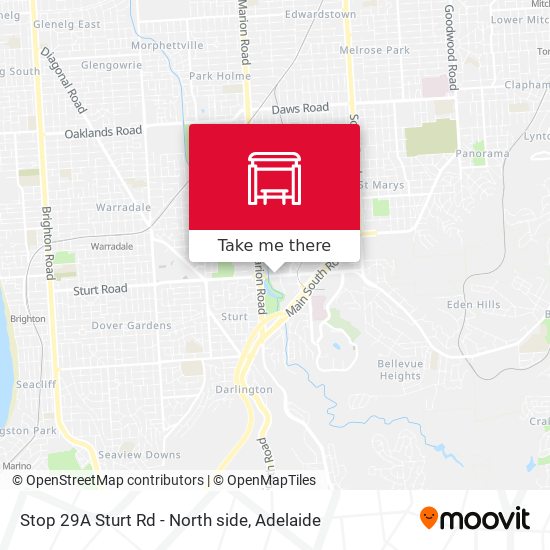 Stop 29A Sturt Rd - North side map