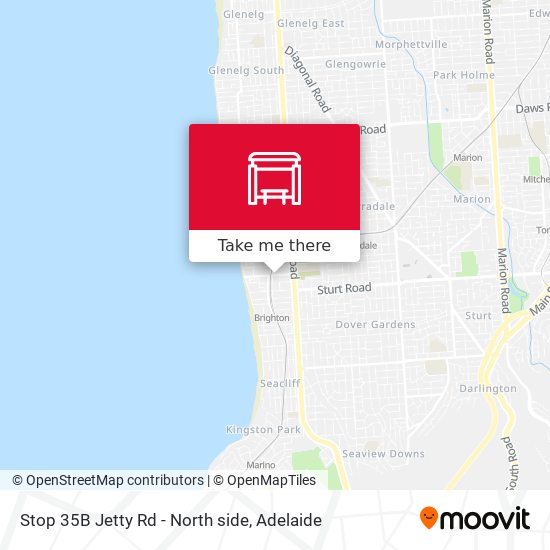 Stop 35B Jetty Rd - North side map
