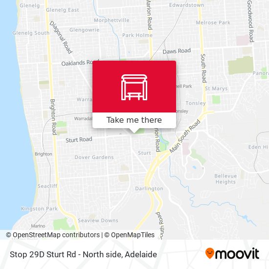 Stop 29D Sturt Rd - North side map