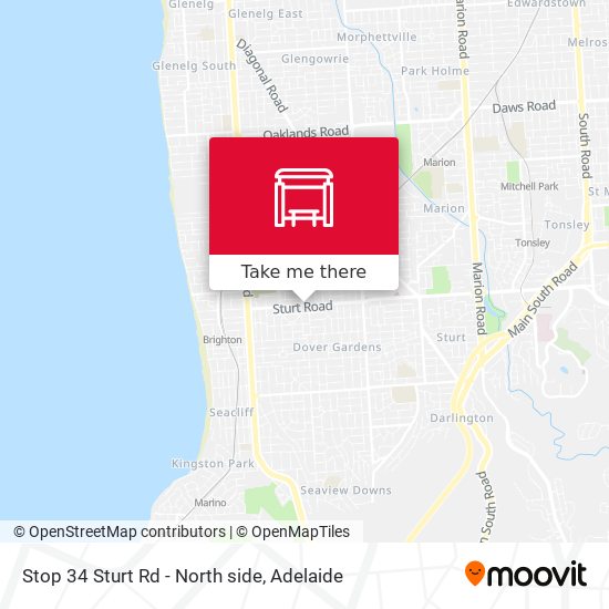 Stop 34 Sturt Rd - North side map
