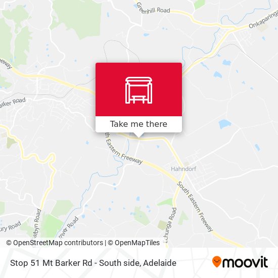Stop 51 Mt Barker Rd - South side map