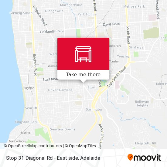 Stop 31 Diagonal Rd - East side map
