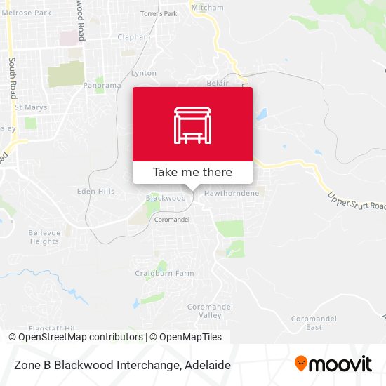 Zone B Blackwood Interchange map