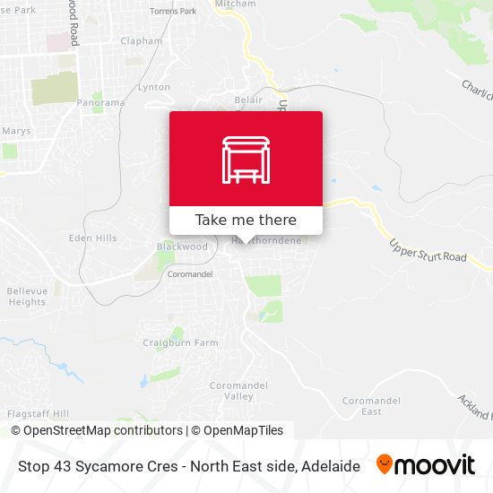Stop 43 Sycamore Cres - North East side map