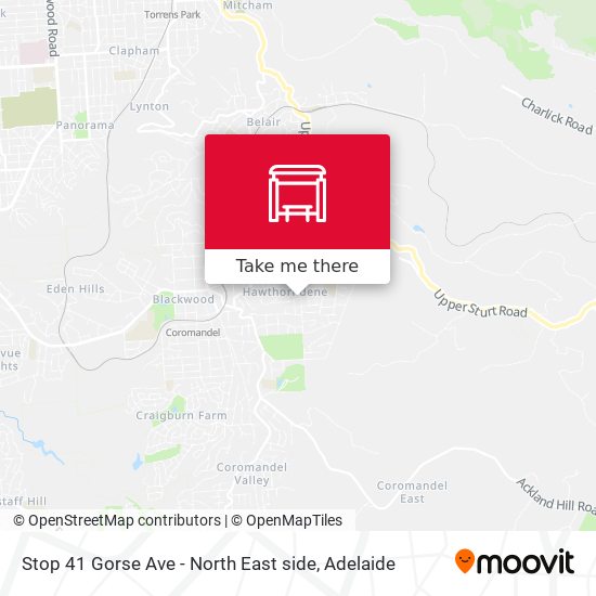 Stop 41 Gorse Ave - North East side map