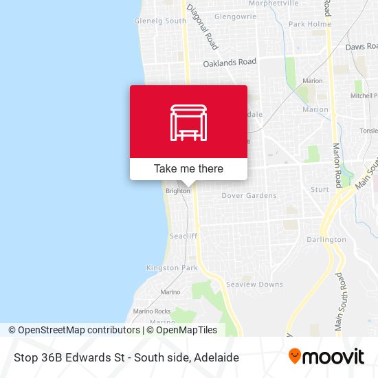 Stop 36B Edwards St - South side map