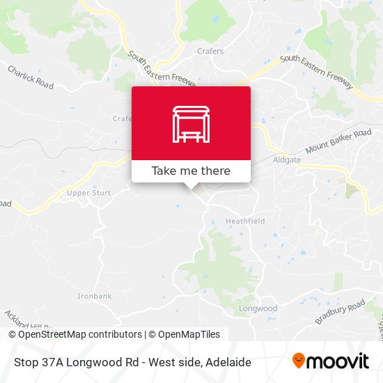 Stop 37A Longwood Rd - West side map