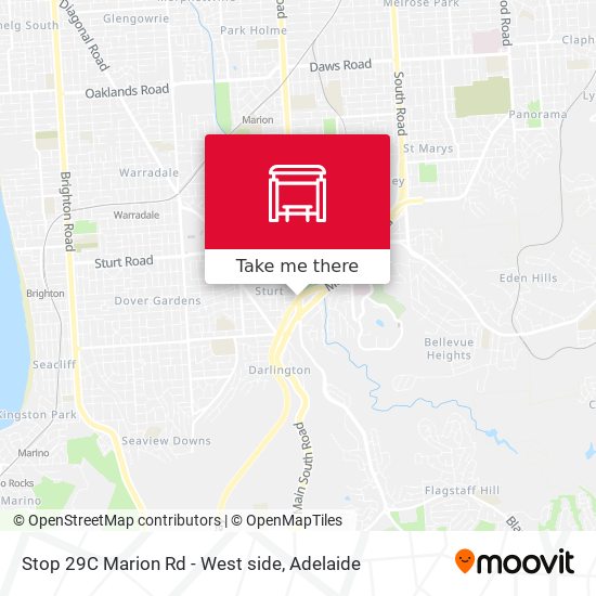 Stop 29C Marion Rd - West side map