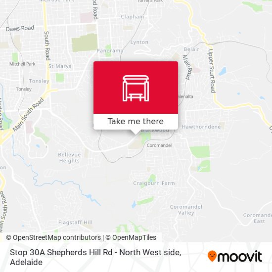 Stop 30A Shepherds Hill Rd - North West side map