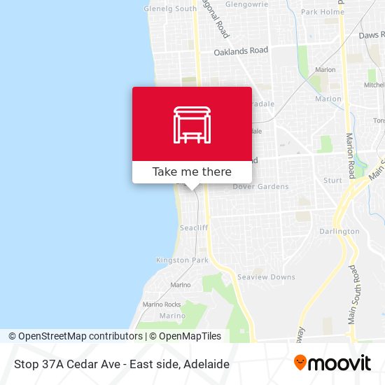 Stop 37A Cedar Ave - East side map