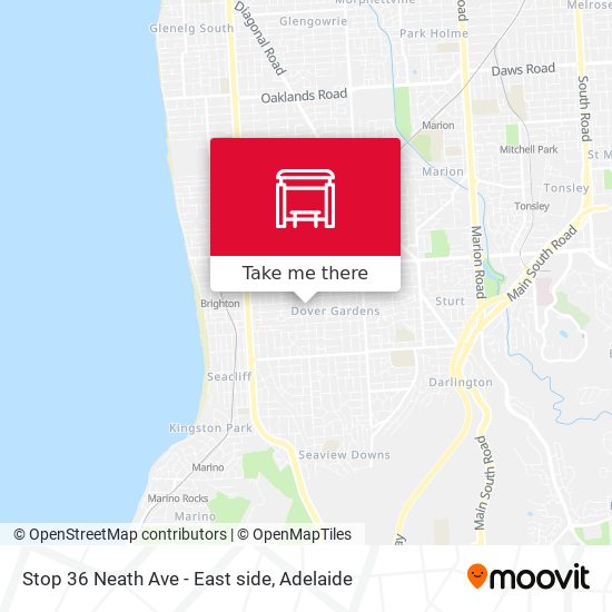 Stop 36 Neath Ave - East side map