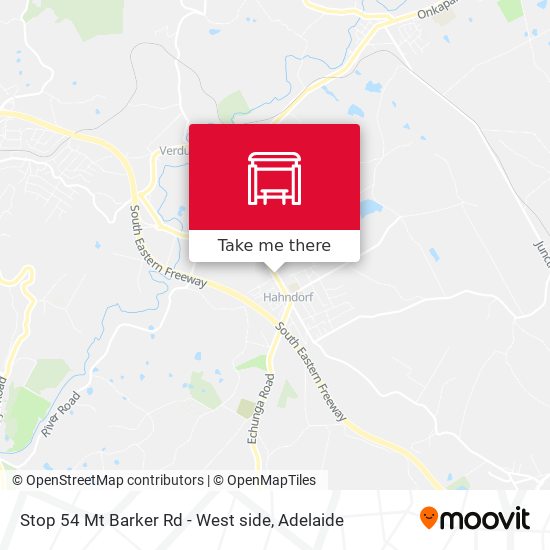 Stop 54 Mt Barker Rd - West side map