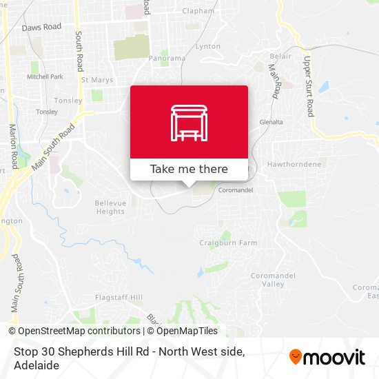 Stop 30 Shepherds Hill Rd - North West side map
