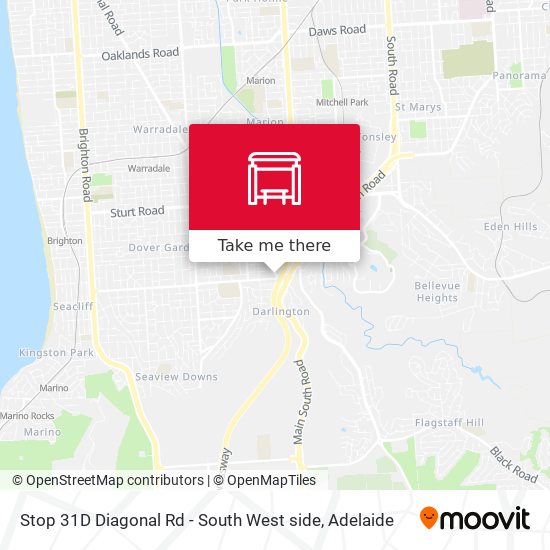 Mapa Stop 31D Diagonal Rd - South West side