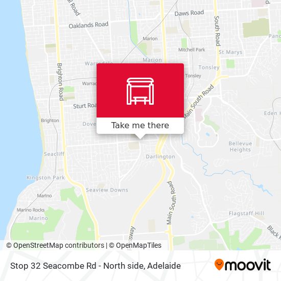 Mapa Stop 32 Seacombe Rd - North side