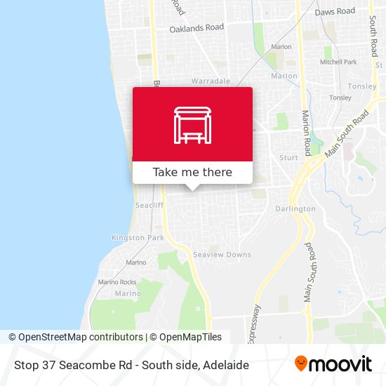 Mapa Stop 37 Seacombe Rd - South side