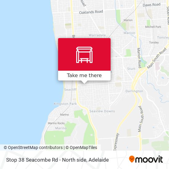 Mapa Stop 38 Seacombe Rd - North side