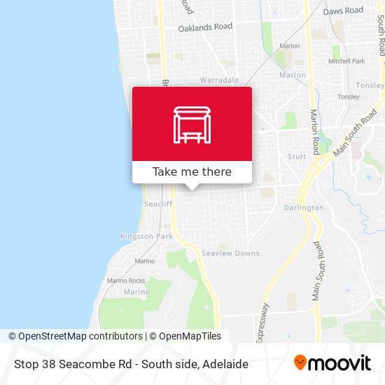 Mapa Stop 38 Seacombe Rd - South side