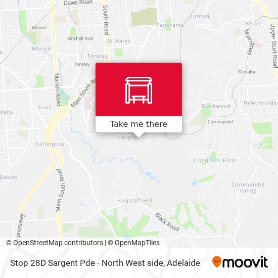 Stop 28D Sargent Pde - North West side map