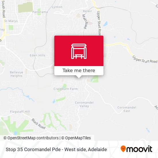 Stop 35 Coromandel Pde - West side map