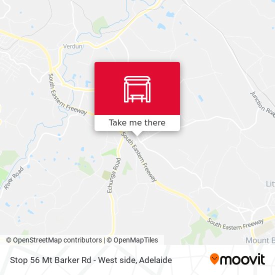 Mapa Stop 56 Mt Barker Rd - West side