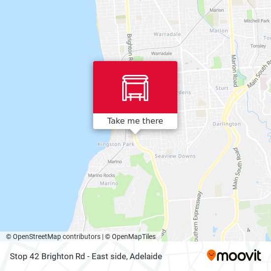 Stop 42 Brighton Rd - East side map
