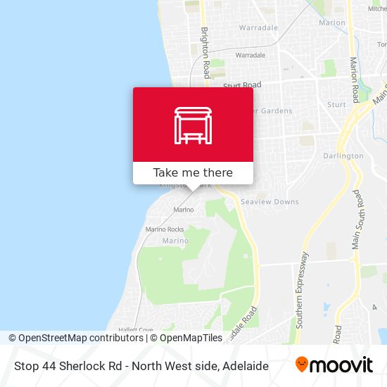 Stop 44 Sherlock Rd - North West side map