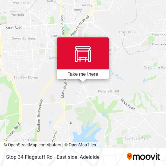Stop 34 Flagstaff Rd - East side map