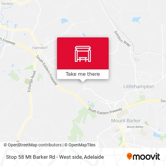 Stop 58 Mt Barker Rd - West side map