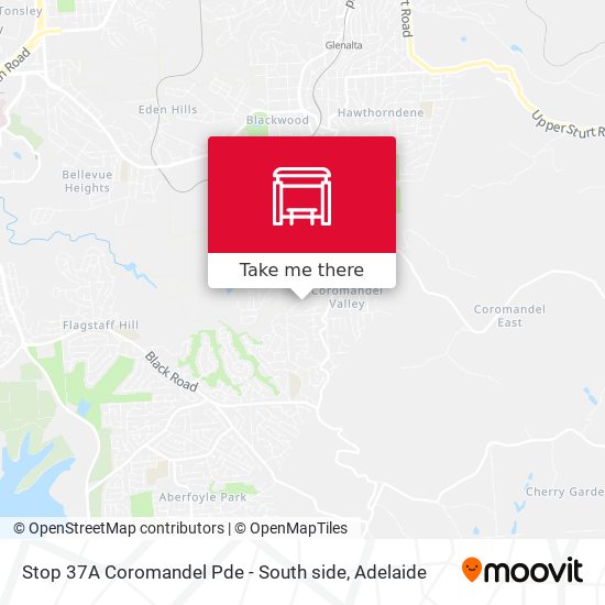 Stop 37A Coromandel Pde - South side map
