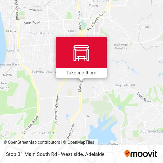 Stop 31 Main South Rd - West side map
