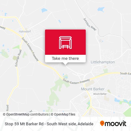 Stop 59 Mt Barker Rd - South West side map