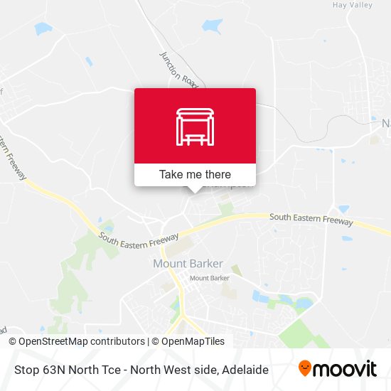 Stop 63N North Tce - North West side map