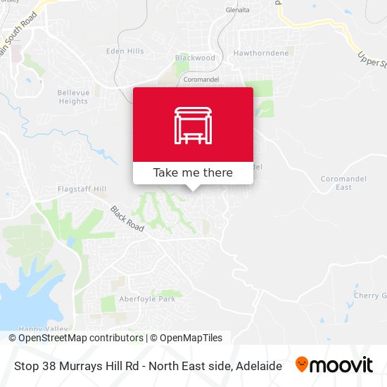 Stop 38 Murrays Hill Rd - North East side map