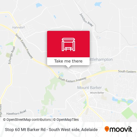 Stop 60 Mt Barker Rd - South West side map