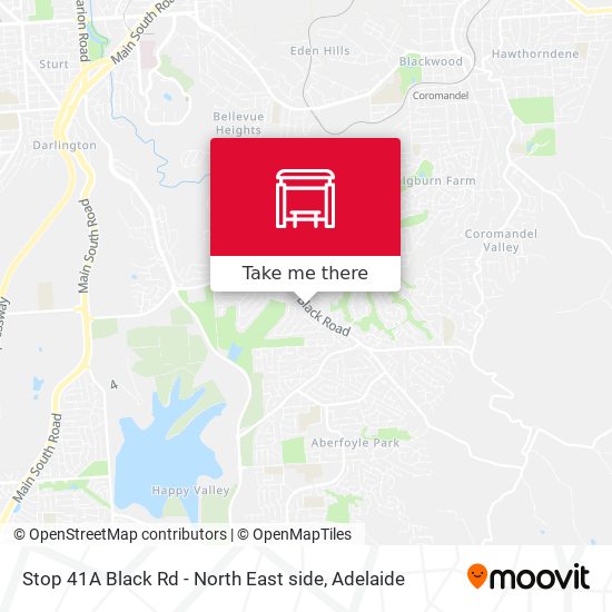 Stop 41A Black Rd - North East side map