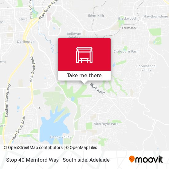 Stop 40 Memford Way - South side map