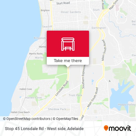Stop 45 Lonsdale Rd - West side map