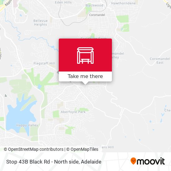 Stop 43B Black Rd - North side map