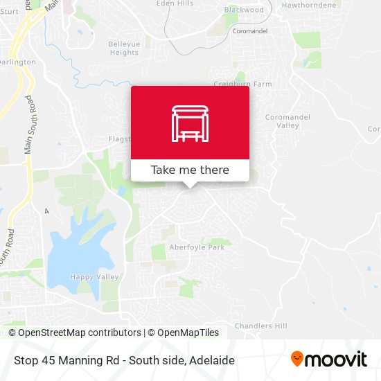 Mapa Stop 45 Manning Rd - South side